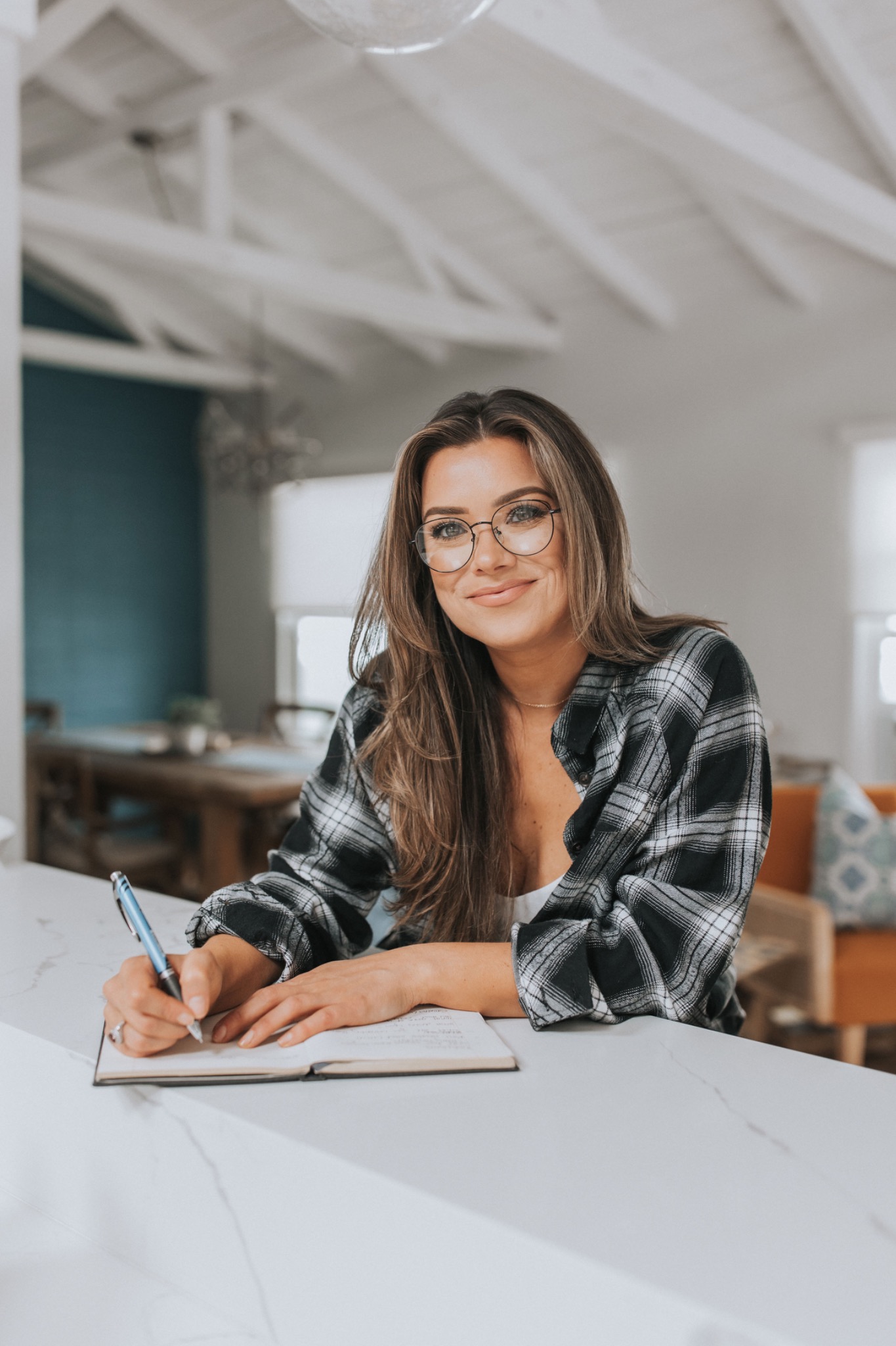 Tori writing in her journal